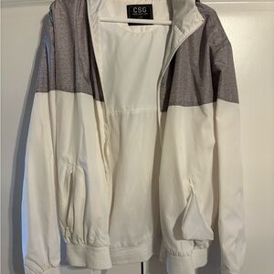 CSG Champs Sports Gear White and Gray Jacket Men's Size Large